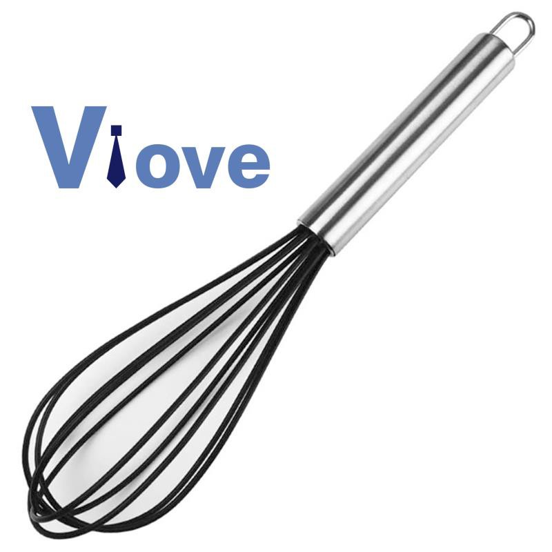 Silicone Kitchen Whisk,10 Inch Silicone Whisk Egg Beater Máy xay sinh tố