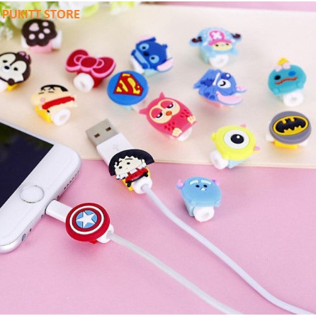 Nút bảo vệ đầu cáp sạc hình thú chống gãy đứt NCS01