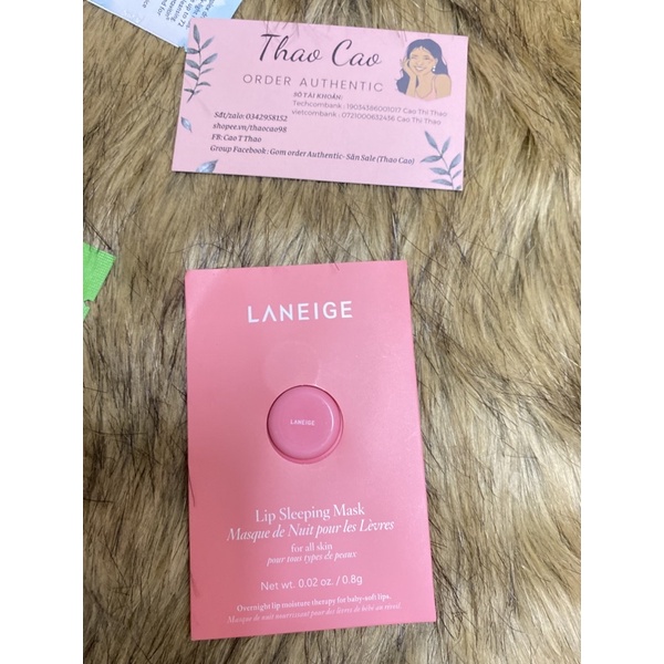 Sample Mẫu thử Mặt Nạ Ngủ Cho Môi Laneige Lip Sleeping Mask 0,8G