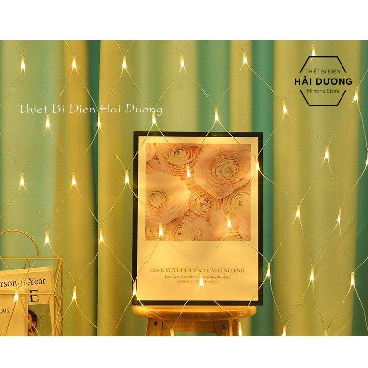 Đèn nháy trang trí hình rèm lưới DL325 - 8 chế độ nháy 3m x 1.5m ( Trắng / Vàng / Xanh Dương / Nhiều Màu )