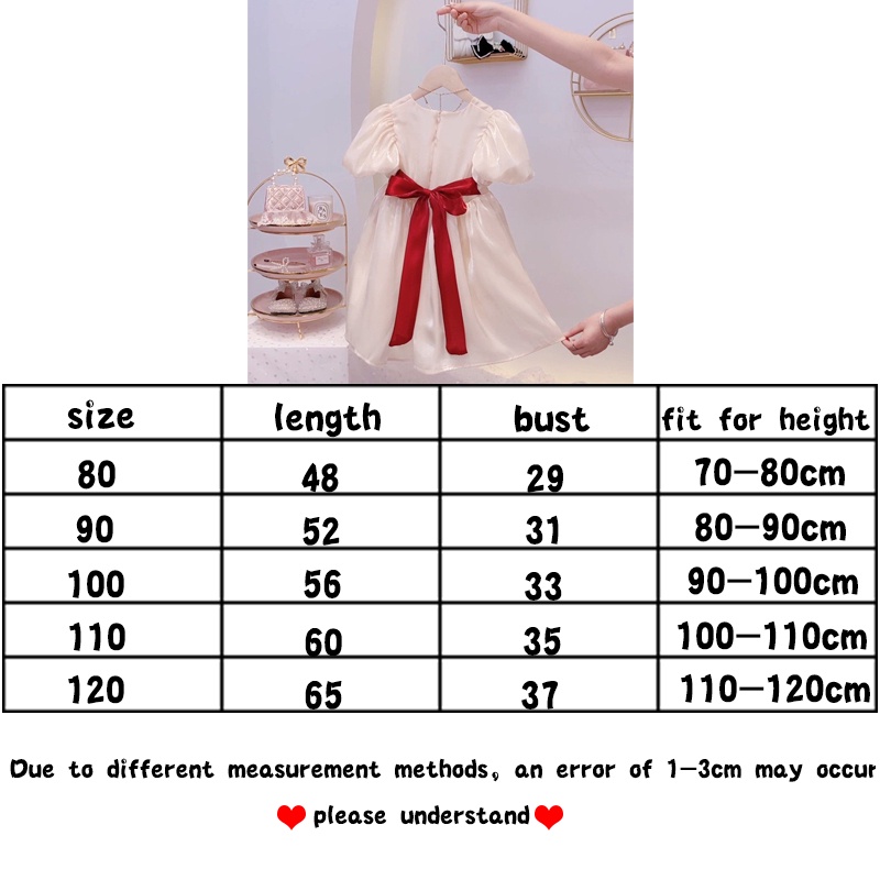 Đầm Công Chúa Tay Phồng Thắt Nơ Thời Trang Mùa Hè Hàn Quốc Mới Dành Cho Bé Gái