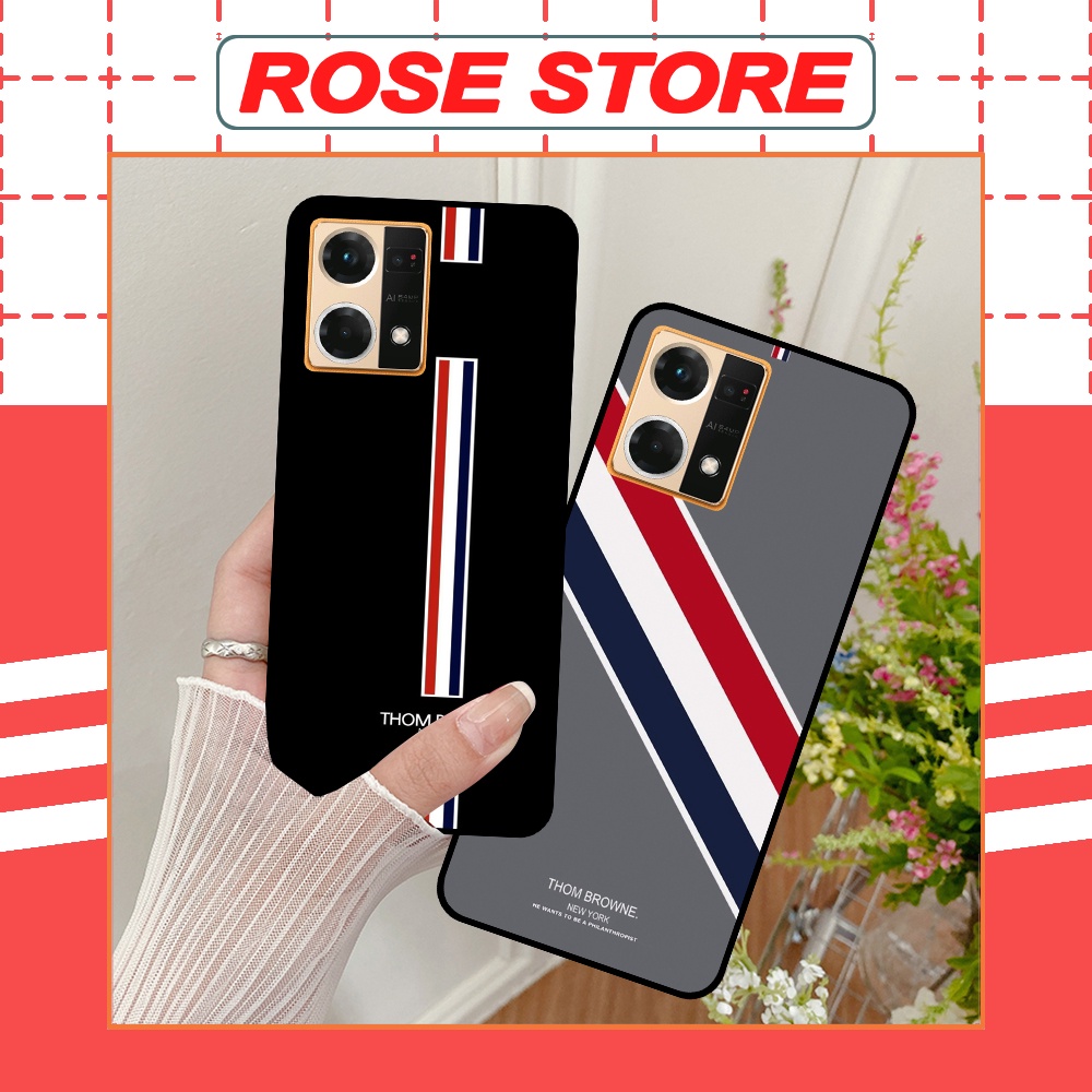 Ốp Oppo Reno 7 4G / Reno 7 5G / Reno 7Z  5G in hình sọc caro, họa tiết đen trắng dễ thương