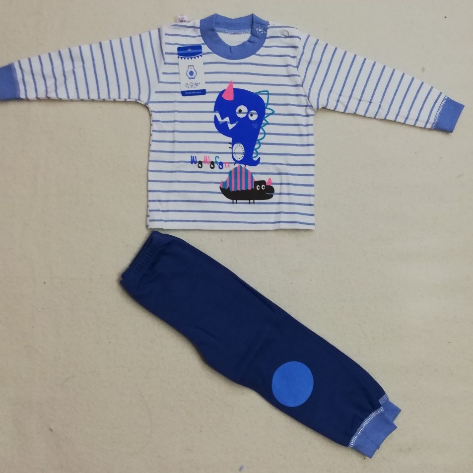 Bộ quần áo trẻ em dài tay mặc thu đông hoặc phòng điều hòa, chất cotton co giãn nhẹ hàng Quảng Châu xuất Hàn cho bé trai