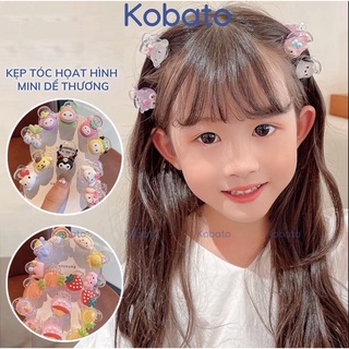 Combo 5 kẹp tóc mái, kẹp càng cua mini nhiều mẫu hoạt hình dể thương