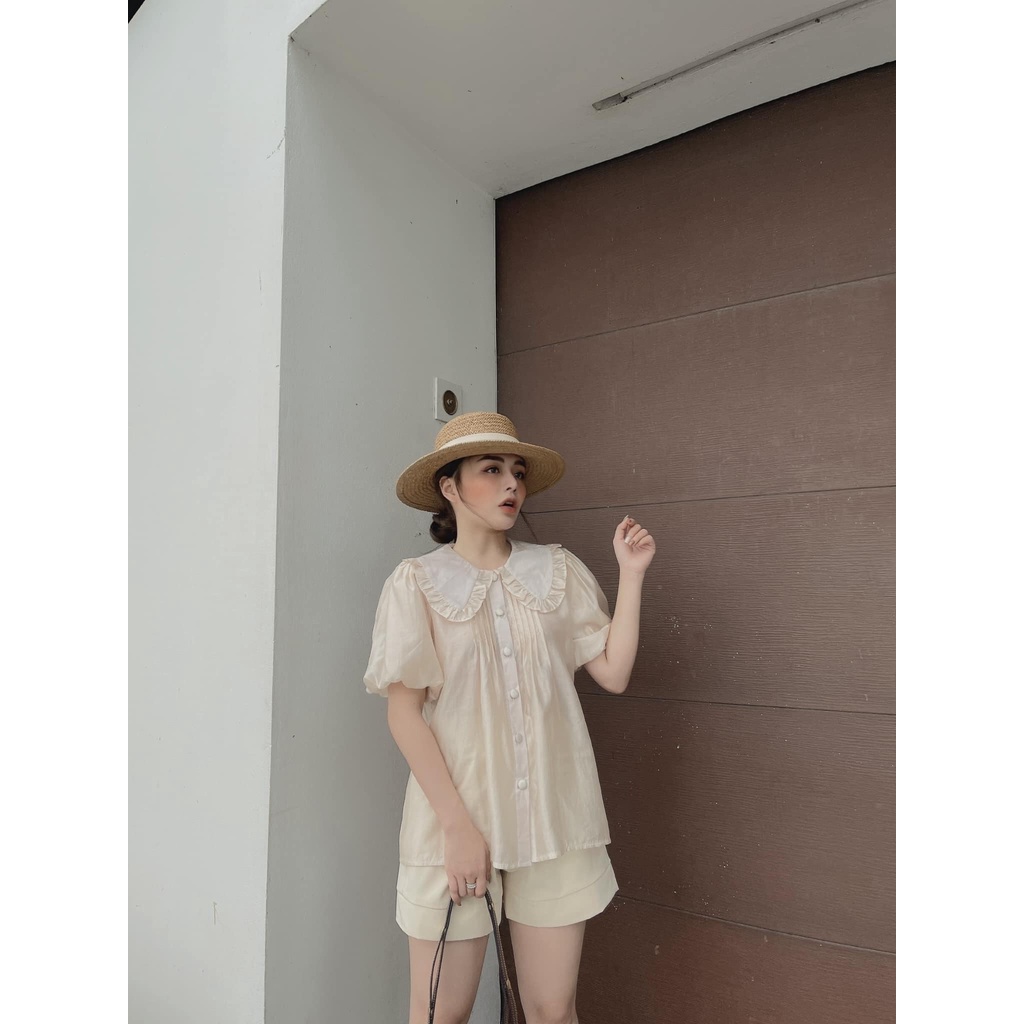 BÁN SỈ ÁO SƠ MI  BÈO TƠ CAO CẤP TAY BỒNG TIỂU THƯ VIP46