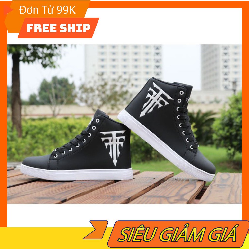 Giày nam [ FREESHIP ] Giày cao cổ nam da PU màu trắng, đen cao cấp | BigBuy360 - bigbuy360.vn