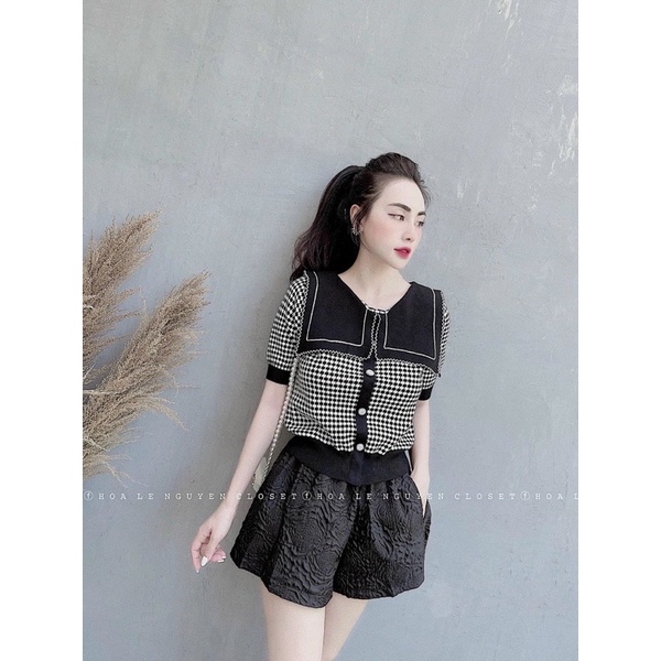 Áo len dệt phối  cổ | BigBuy360 - bigbuy360.vn