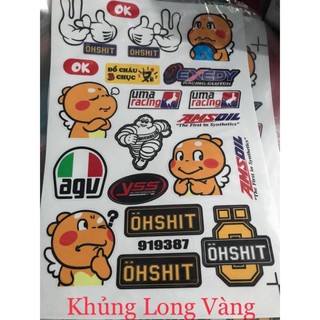 Tem wave 110 đen xanh