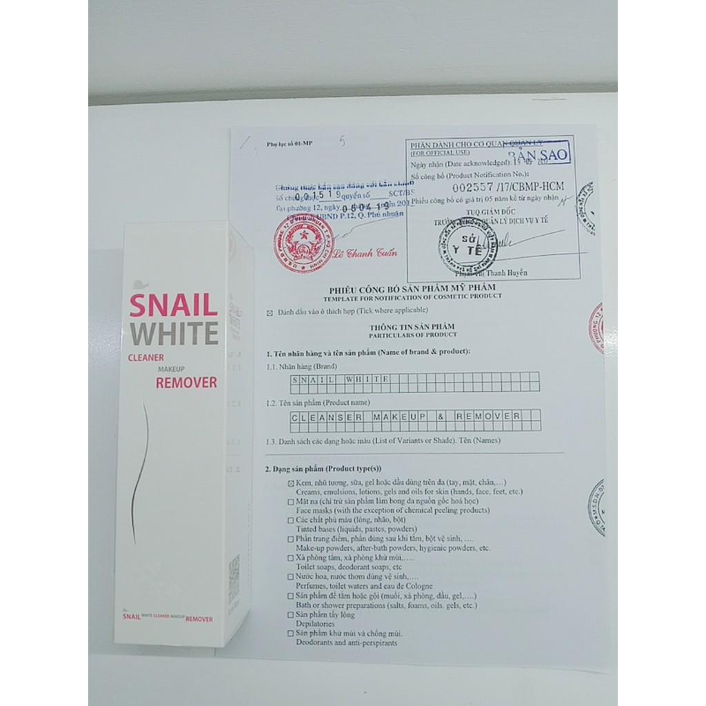 Sữa rửa mặt Thailand -Snail white 180g