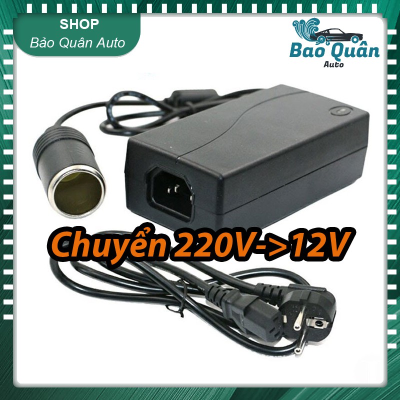 Bộ chuyển đổi nguồn điện 220V sang 12V tẩu điện xe hơi ô tô (2 dòng ra 5A/60W hoặc 10A/120W)