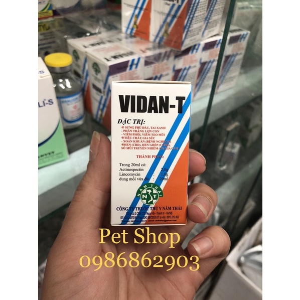 VIDAN-T 20ml dành cho gà đá, gia súc , gia cầm