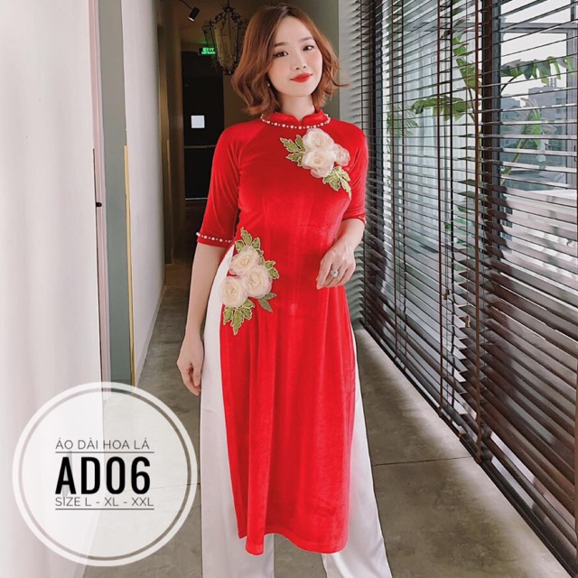 Áo dài nhung bigsize 55kg-90kg
