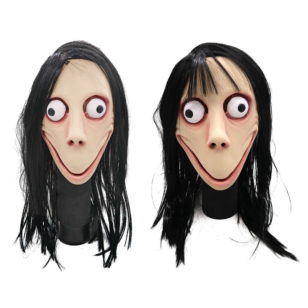 -Mặt nạ hình quái vật Momo trang trí Halloween độc đáo-Mặt nạ chú hề ma quái IT, Valak, Momo