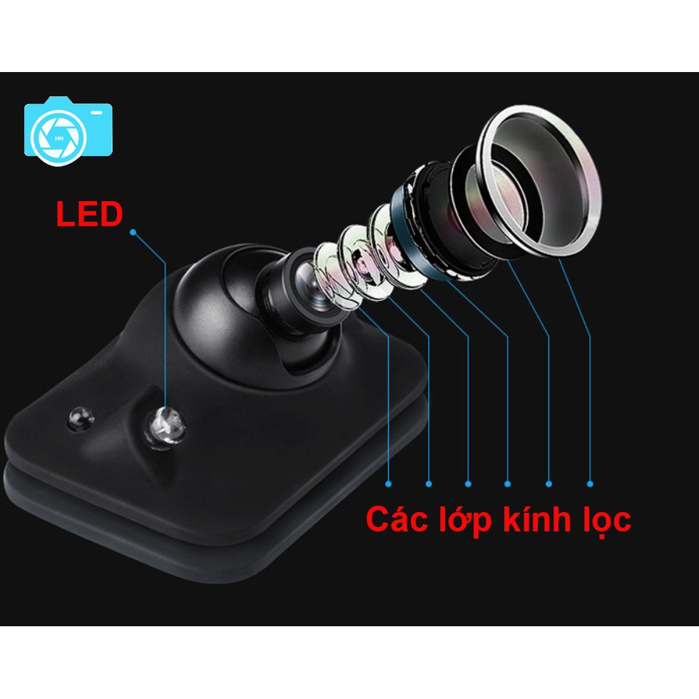 Bộ camera cặp lề không cần khoan gương, màn hình LCD 4.3 inch, dễ dàng lắp đặt