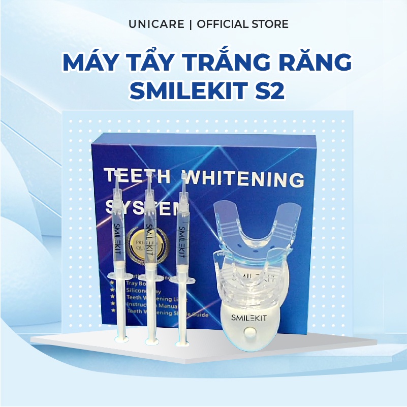 Máy tẩy trắng răng SMILEKIT S2 - TEETH WHITENING trắng răng nhanh chóng, không ê buốt, an toàn - Thương hiệu USA