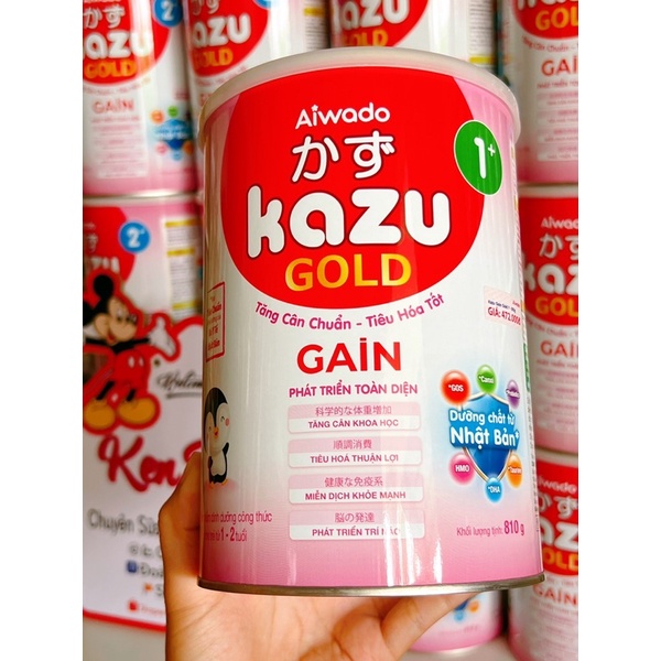 Sữa Bột Kazu Gold Gain 2+ 810g [Date mới nhất]
