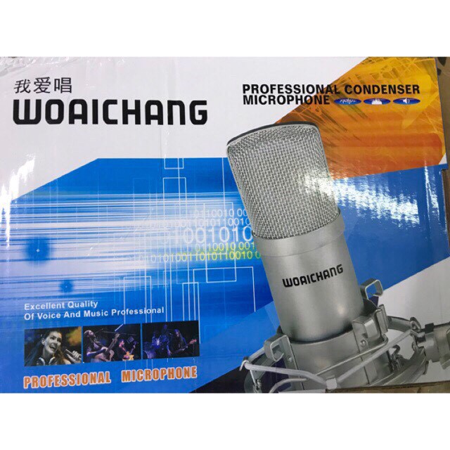 Micro thu âm Woaichang bm900 shock mount bằng kim loại