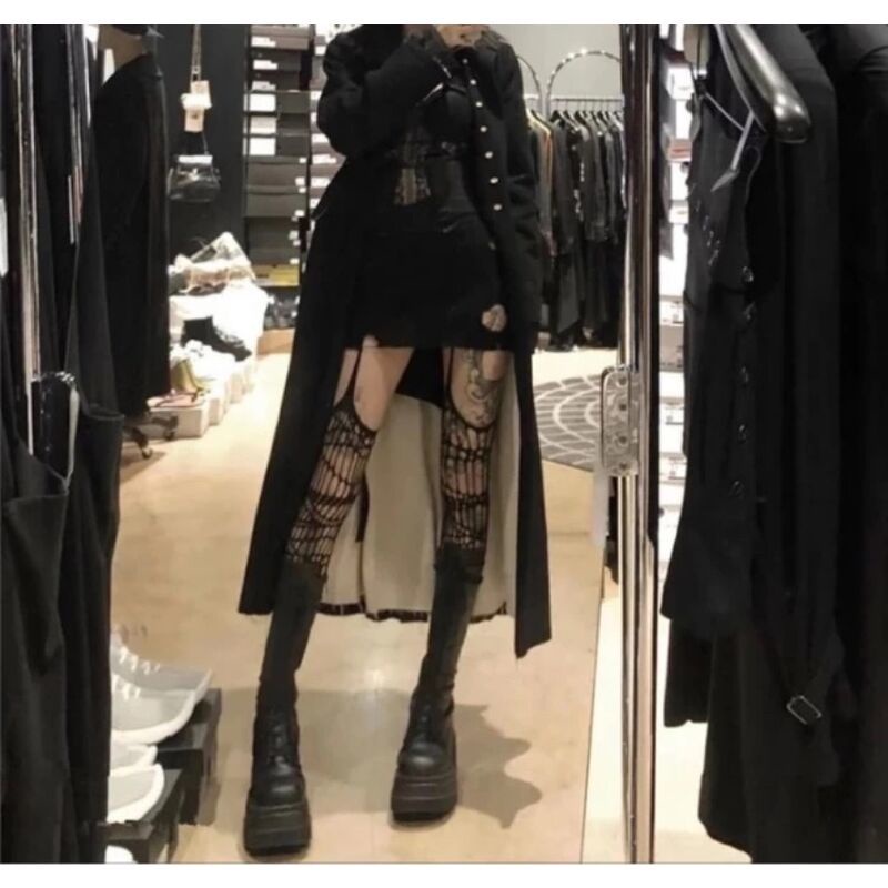 Vớ lưới gothic gợi cảm cho nữ Y2K