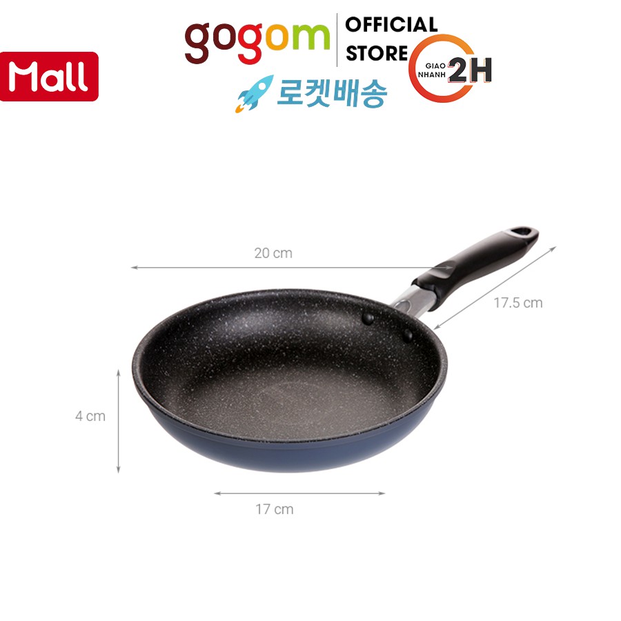 Chảo nhôm chống dính phủ vân đá 20cm Delites CNC109 GOG498