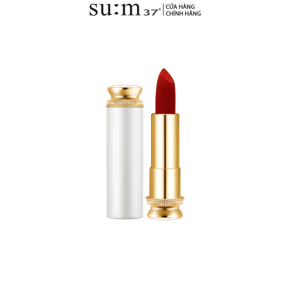 [HB Gift] Son nhung lì dưỡng ẩm hoàng kim Su:m37 Losec Summa Velvet Lipstick 1.3g (Màu Deep Red) Gimmick