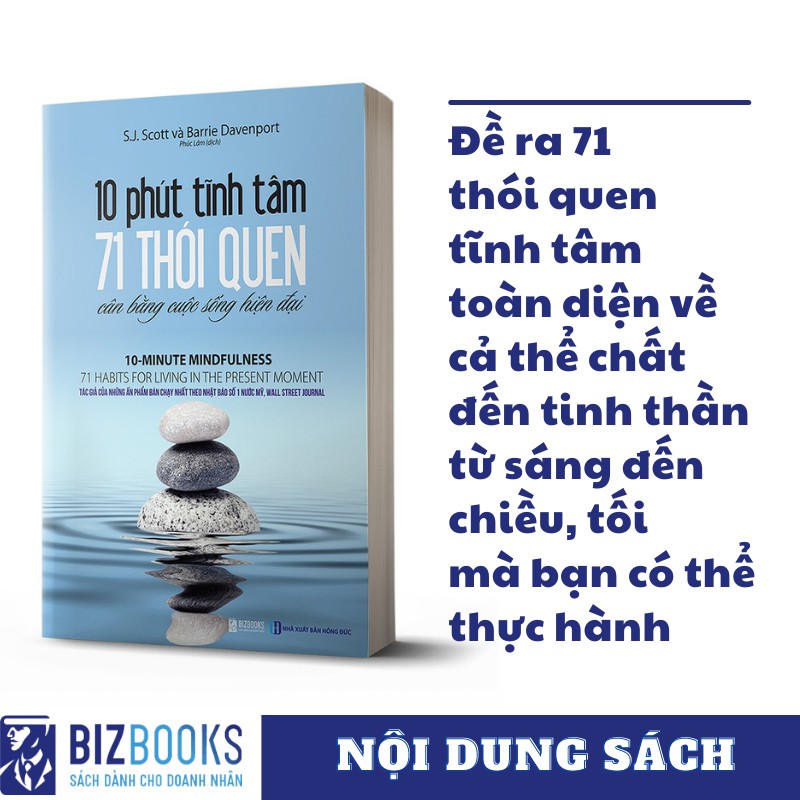 Sách - BIZBOOKS - 10 Phút Tĩnh Tâm - 71 Thói Quen Cân Bằng Cuộc Sống Hiện Đại - 1 BEST SELLER | BigBuy360 - bigbuy360.vn