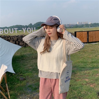Gile Len Basic G10 | Áo Gile Len Nữ Ulzzang Cổ V Form Basic Nhiều Màu Chất Len Mềm Hàn Quốc