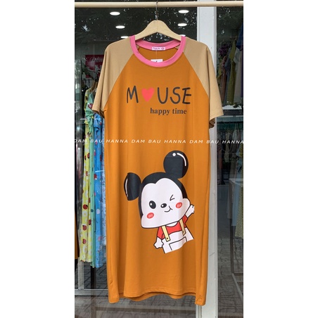 [SIZE 40-67KG] Đầm bầu thun cotton co dãn mặc ở nhà cho mẹ bầu trẻ dáng suông có dáng dài giá rẻ tại hcm