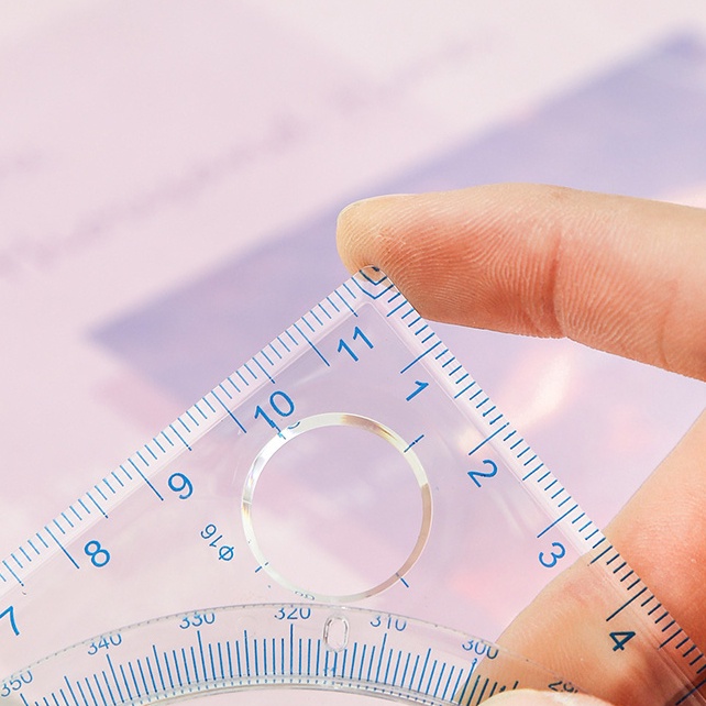 Thước Hình Học Bằng Acrylic Trong Suốt Đa Năng Cho Học Sinh