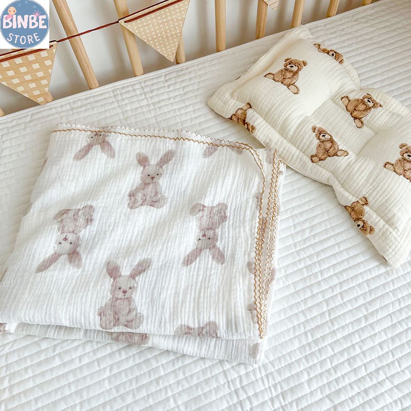 Chăn hè cho bé chăn cho bé chất liệu cotton organic phong cách Hàn Quốc Binbestore