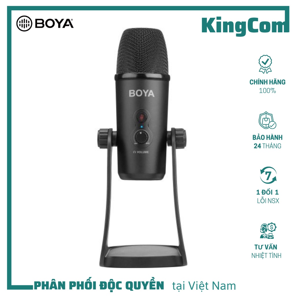 BOYA BY-PM700, Micro Thu Âm Chuyên nghiệp Cổng USB Dùng Cho PC - Hàng Chính Hãng/Bảo Hành 2 Năm