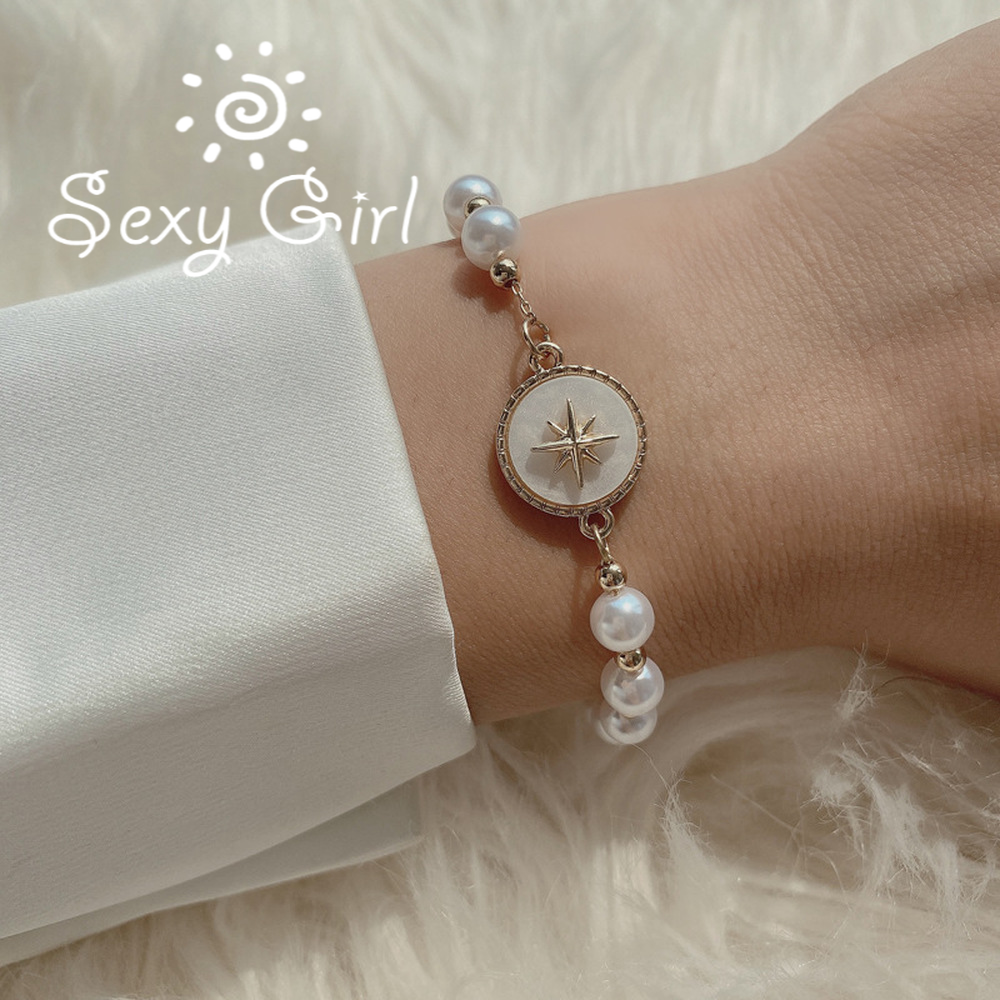 Vòng Tay Ngọc Trai Màu Trắng Thanh Lịch Quyến Rũ Cho Nữ