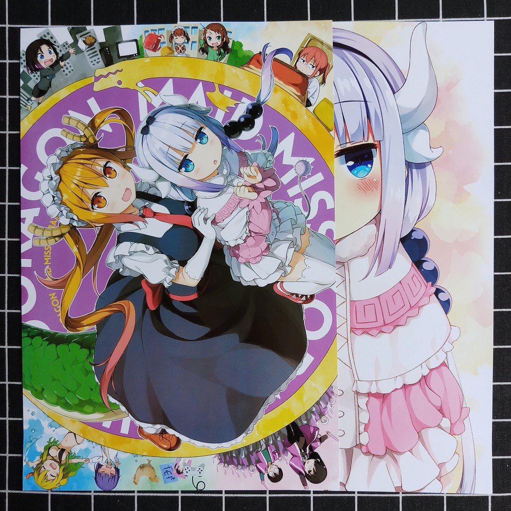 Poster Anime Maid Dragon (8 Tờ)