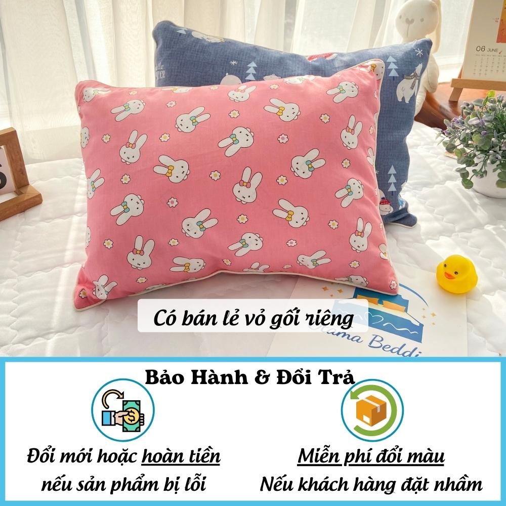 Gối nằm cho bé bằng cotton mềm mại kích thước 30x50 cm, Gối nằm trẻ em, Gối nằm cho trẻ sơ sinh - Otama Bedding