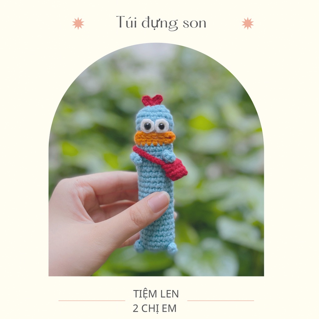 Túi đựng son bằng len đa dạng màu sắc