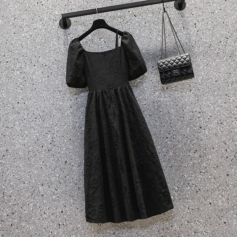 R91533 Đầm xoè nữ hè ngắn tay cho người mập hàng nhập