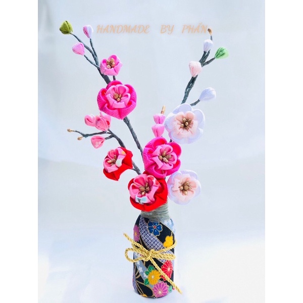 Vải Chirimen cắt sẵn 3x3cm - vải làm hoa Kanzashi