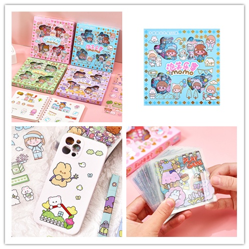 Bộ 100 Sticker Hoạt Hình Dễ Thương Chống Nước Trang Trí Sổ Tay DIY