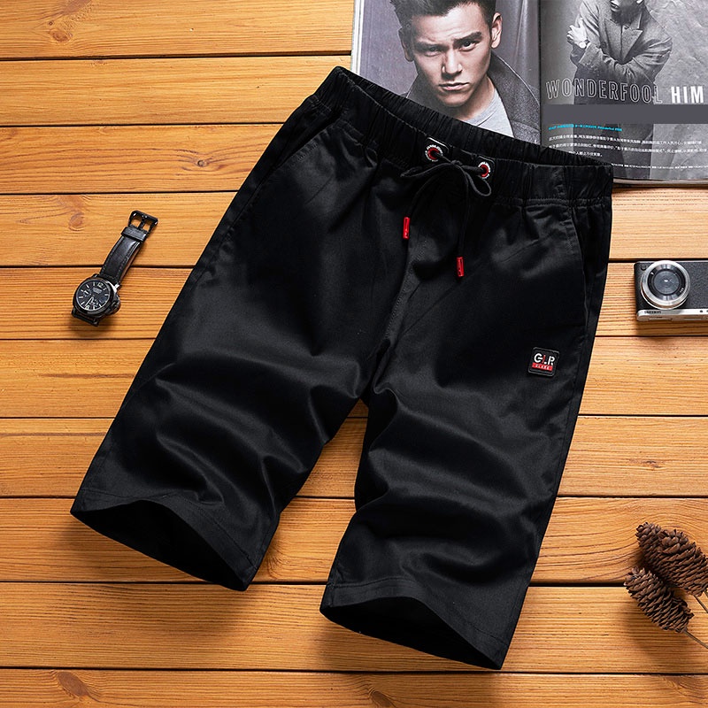 Quần short nam lưng thun 100% cotton