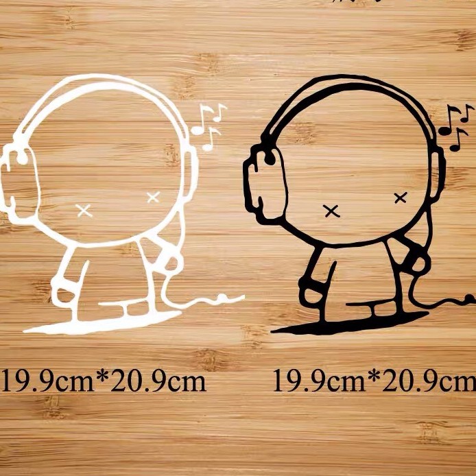 Hình ủi , Hình in nhiệt - mẫu ''hoạt hình đeo tai nghe''