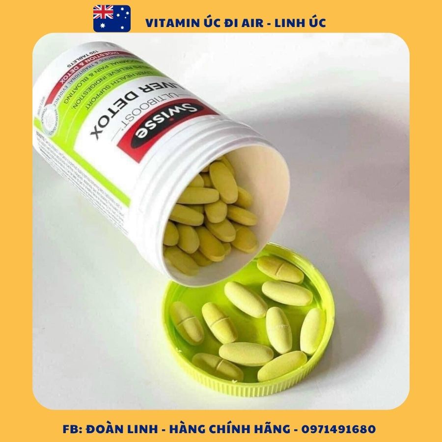 Viên Thải độc gan Liver Detox Swisse Úc,Hàng chuẩn Úc Đi Air,Thải Độc Mát Gan Úc
