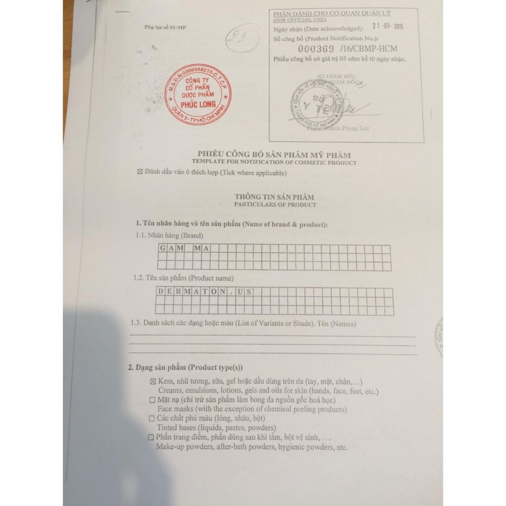 Kem Mụn Gamma Chemicals Dermaton US 20gr , MỚI NHẤT | BigBuy360 - bigbuy360.vn