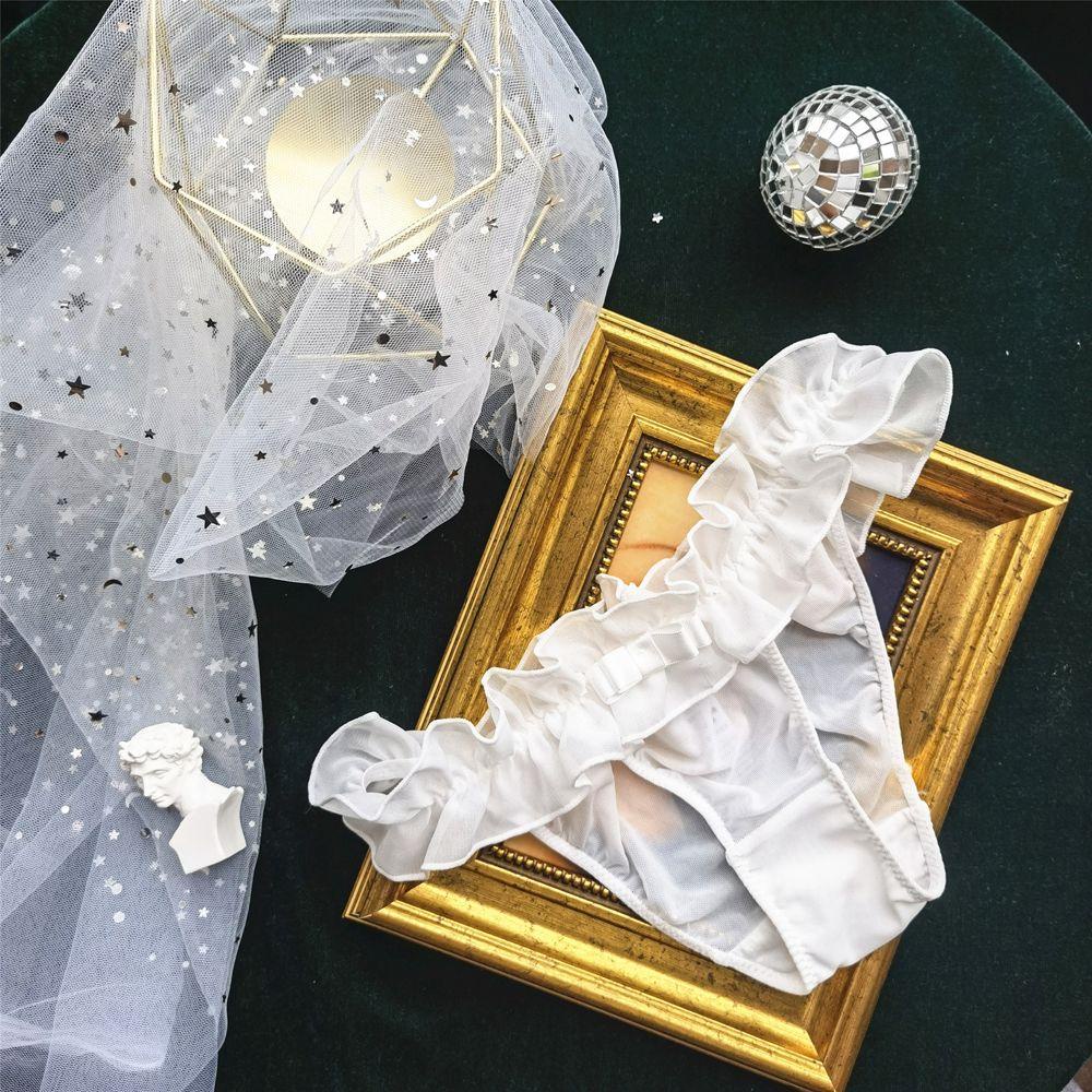 Quần Lót Cotton Lọt Khe WMES15H Lưng Phối Ren Và Nơ Gợi Cảm Cho Nữ