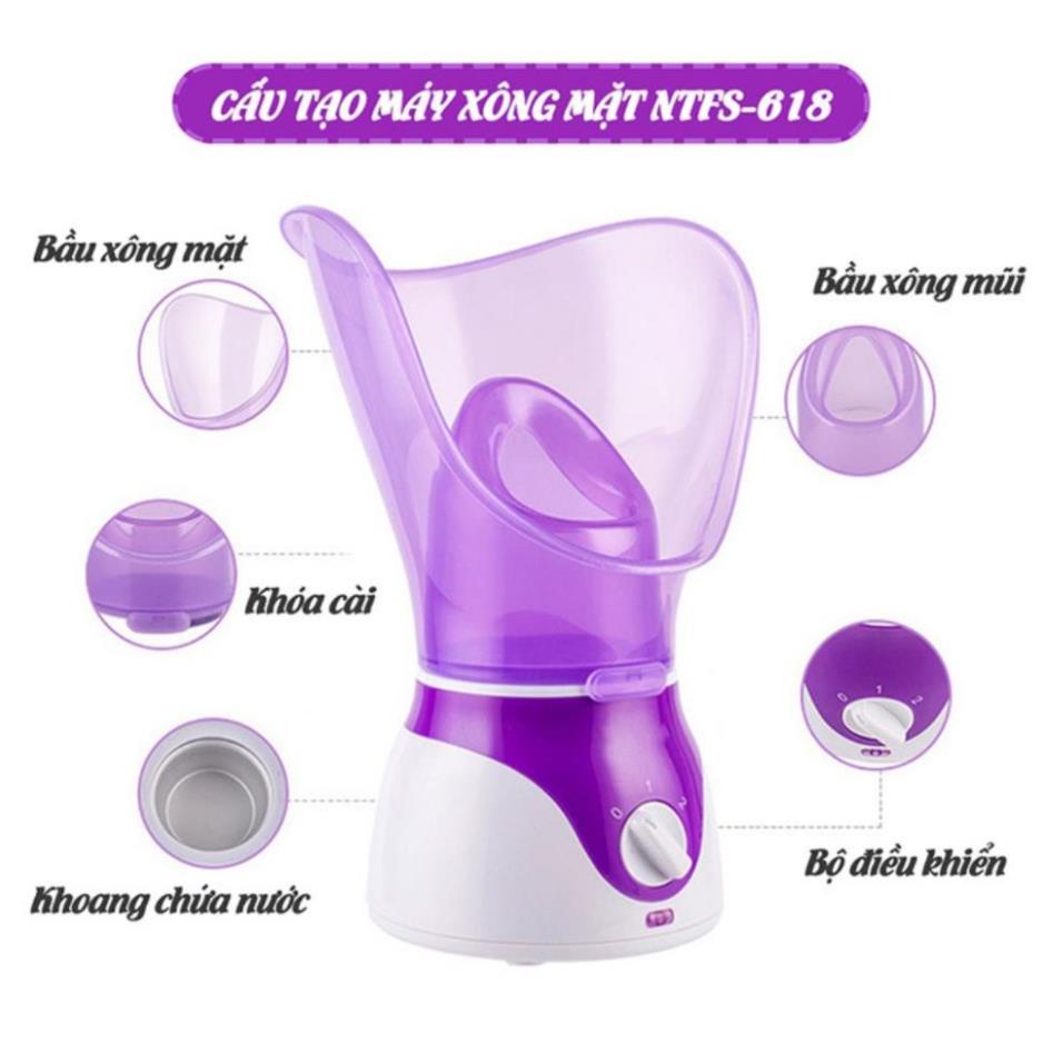 Máy xông mặt thảo dược, hoa quả tươi tự động NTFS chính hãng, xông mũi họng hiểu quả, bảo hành 1 tháng