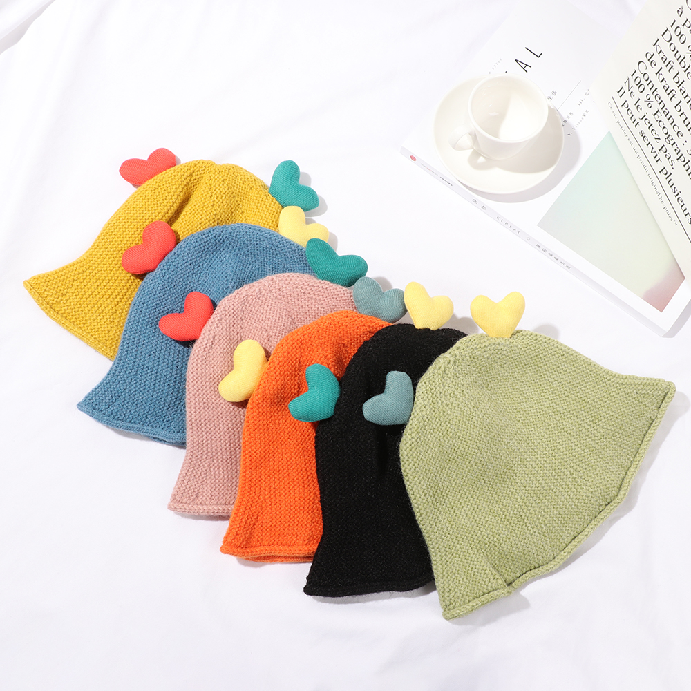 Mũ Beanie Đan Len Giữ Ấm Mùa Đông Nhiều Màu Dễ Thương Cho Bé Trai / Gái