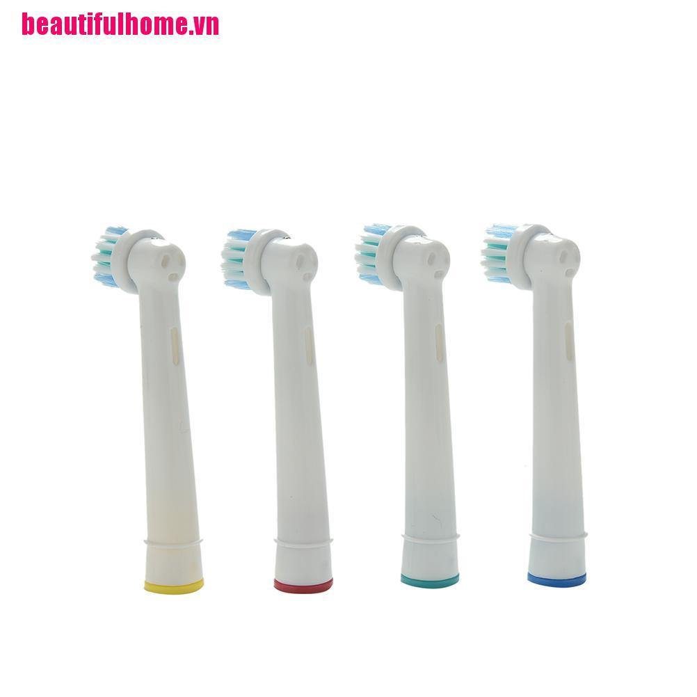 (Hàng Mới Về) Set 4 Đầu Bàn Chải Đánh Răng Chạy Điện Eb17-4 Thay Thế Cho Braun Oral B