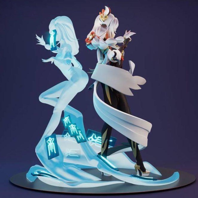 Mô Hình Shenhe Genshin Impact Bằng Chất Liệu Nhựa Resin - Cao 16 cm