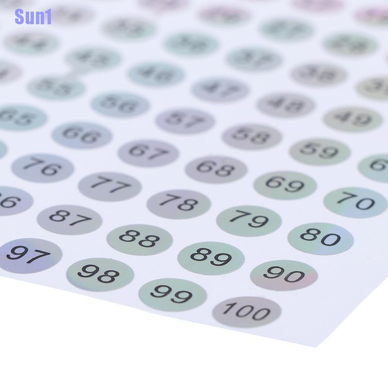 Miếng Dán Số Màu laser Chống Thấm Nước Tiện Dụng