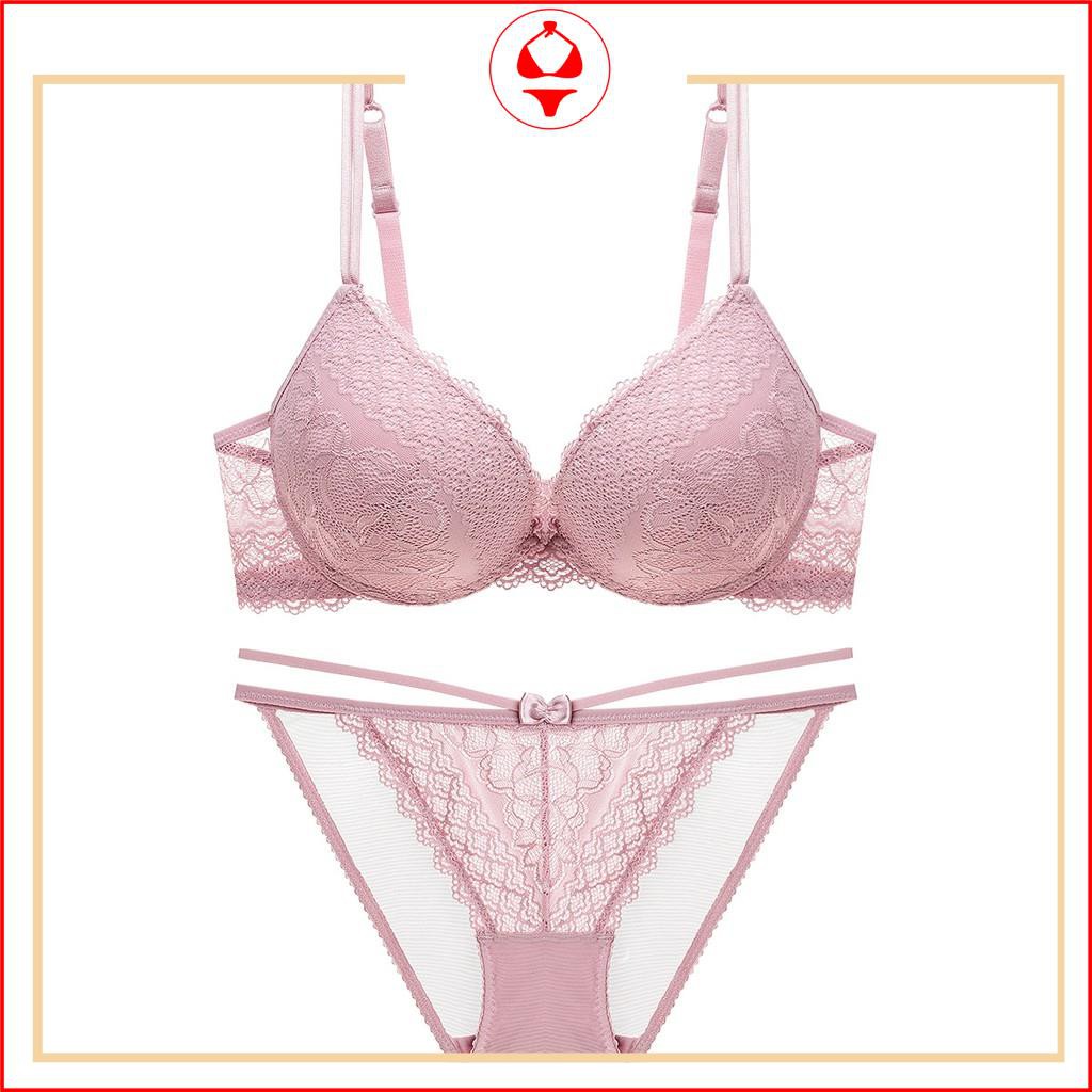 Bộ đồ lót  [nâng ngực ] ,set đồ chip Vic ren quần dây có gọng đệm nâng ngực C199 | BigBuy360 - bigbuy360.vn