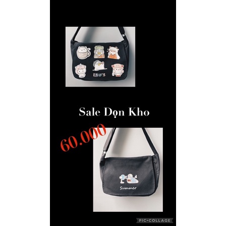 Túi đeo chéo vải bố canvas Unisex