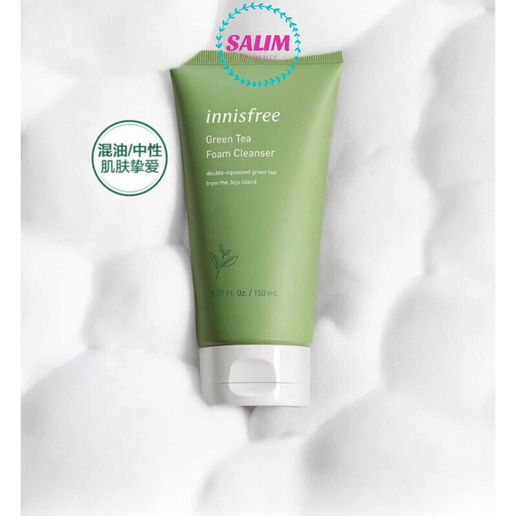 Sữa rửa mặt trà xanh innisfree green tea foam 150ml sáng da dưỡng ẩm chống lão hoá SRM01